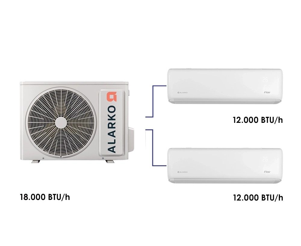 Alarko Flair 2M Multi Split Klima 12.000+12.000 BTU/h